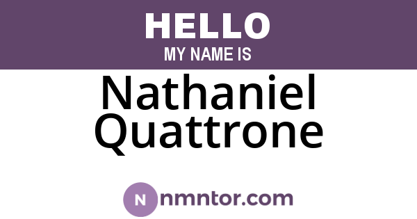 Nathaniel Quattrone