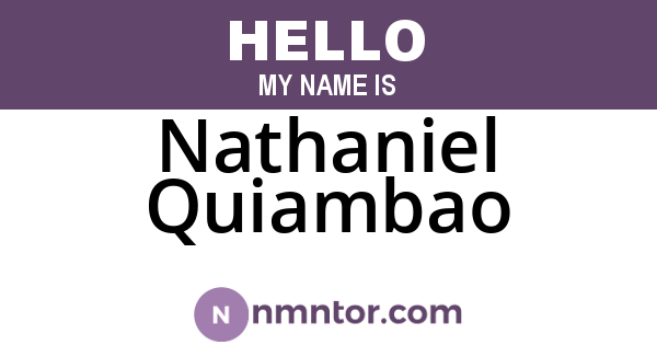 Nathaniel Quiambao