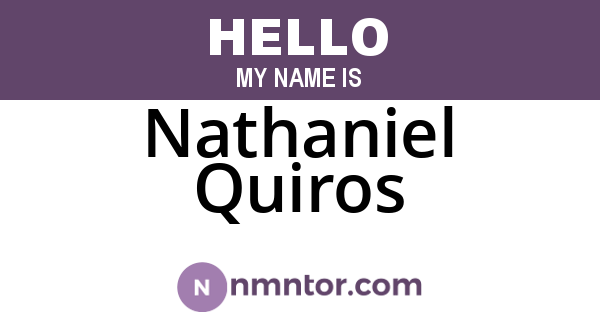 Nathaniel Quiros