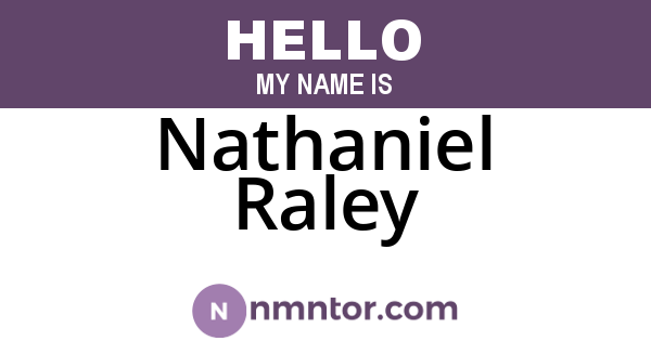 Nathaniel Raley