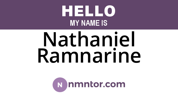 Nathaniel Ramnarine