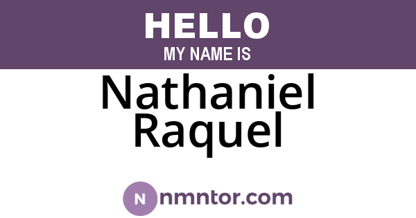 Nathaniel Raquel