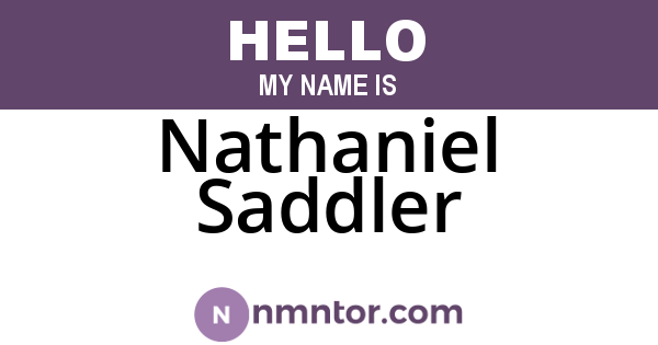 Nathaniel Saddler