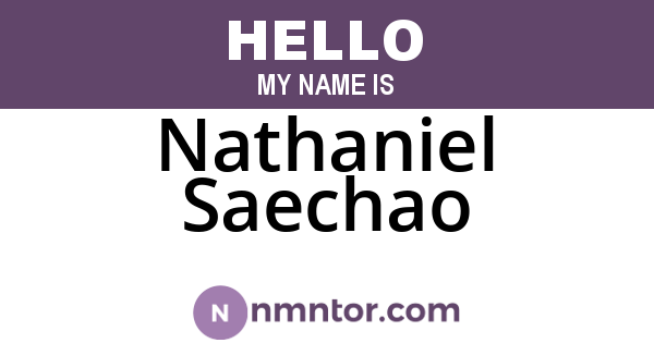 Nathaniel Saechao