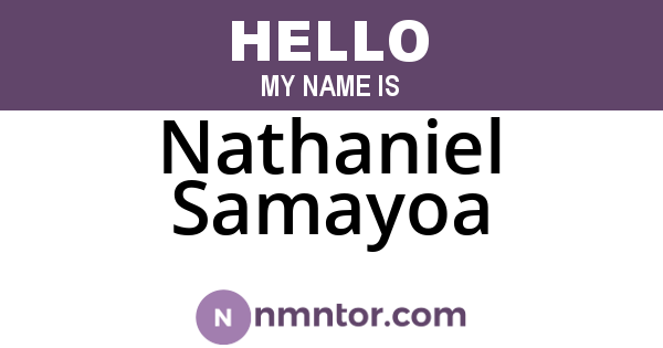 Nathaniel Samayoa