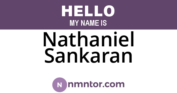 Nathaniel Sankaran