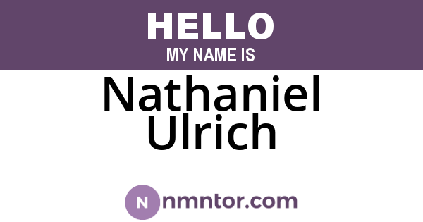 Nathaniel Ulrich