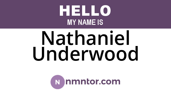 Nathaniel Underwood