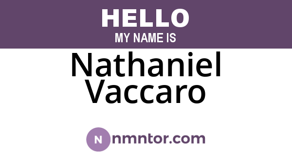 Nathaniel Vaccaro