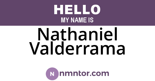 Nathaniel Valderrama