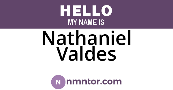 Nathaniel Valdes
