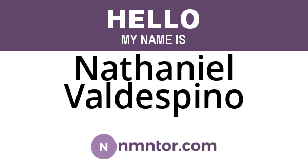 Nathaniel Valdespino