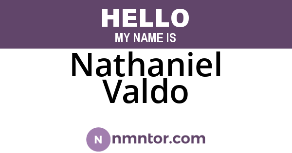 Nathaniel Valdo