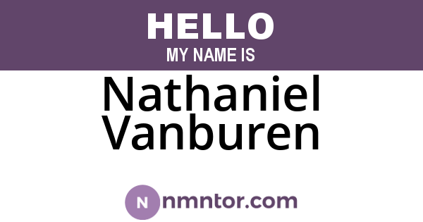 Nathaniel Vanburen