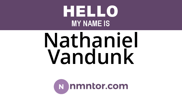 Nathaniel Vandunk