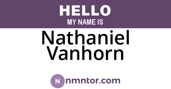 Nathaniel Vanhorn
