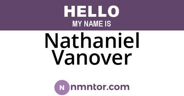 Nathaniel Vanover