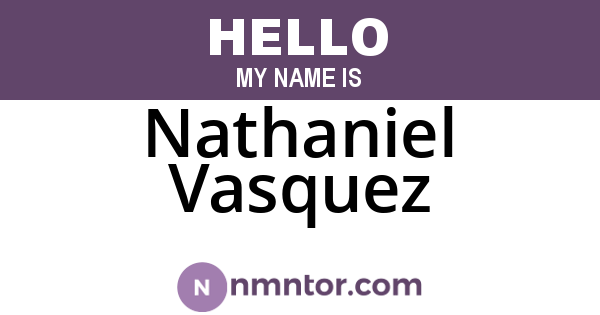 Nathaniel Vasquez