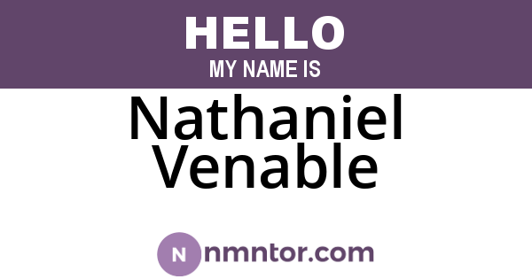 Nathaniel Venable