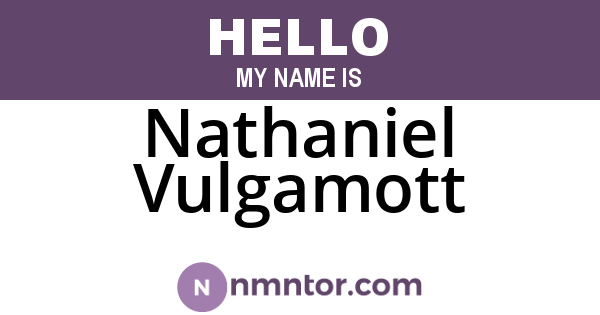 Nathaniel Vulgamott