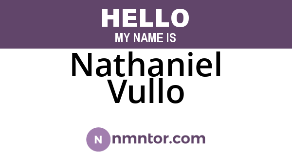 Nathaniel Vullo
