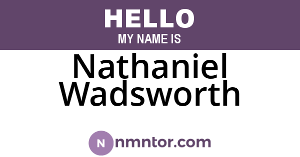 Nathaniel Wadsworth
