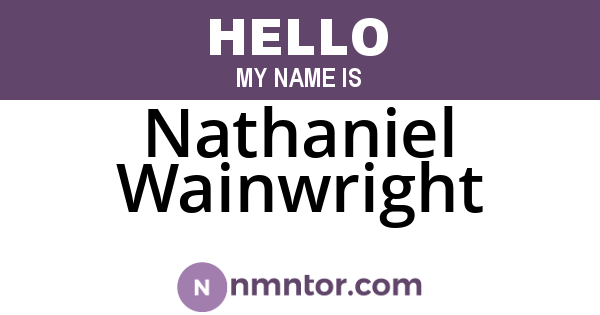 Nathaniel Wainwright