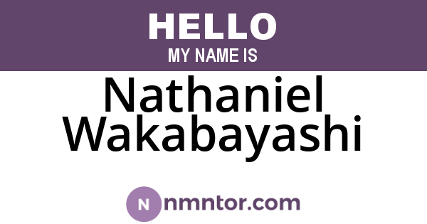 Nathaniel Wakabayashi