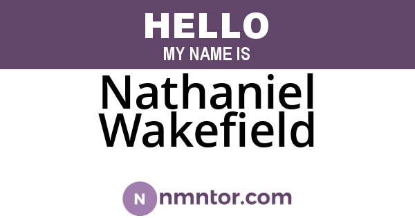 Nathaniel Wakefield