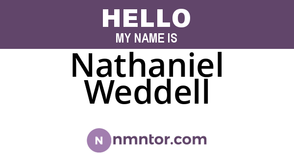 Nathaniel Weddell
