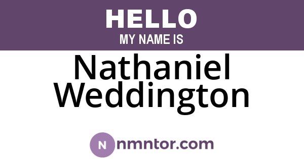 Nathaniel Weddington