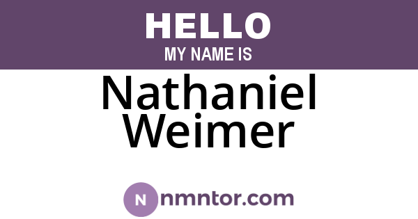 Nathaniel Weimer