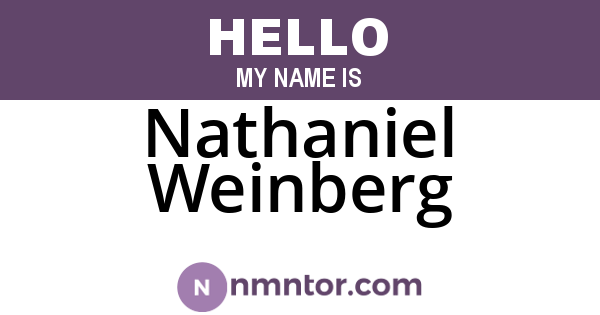 Nathaniel Weinberg