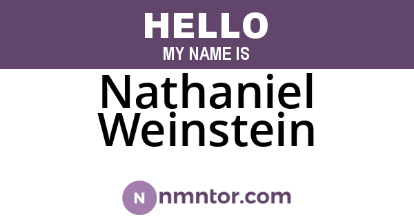 Nathaniel Weinstein