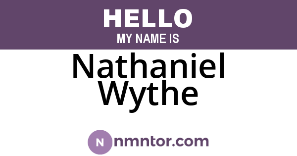 Nathaniel Wythe