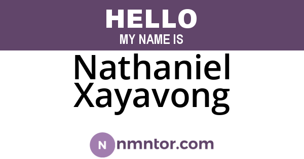 Nathaniel Xayavong