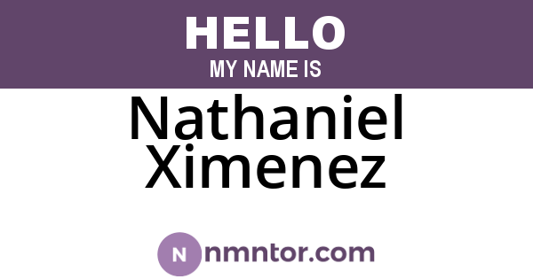 Nathaniel Ximenez