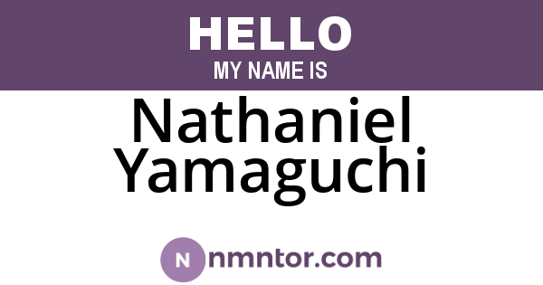 Nathaniel Yamaguchi