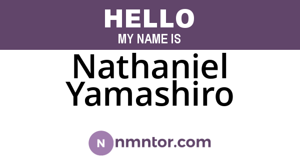Nathaniel Yamashiro