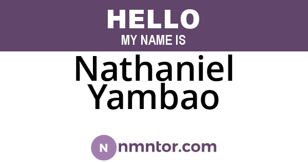 Nathaniel Yambao