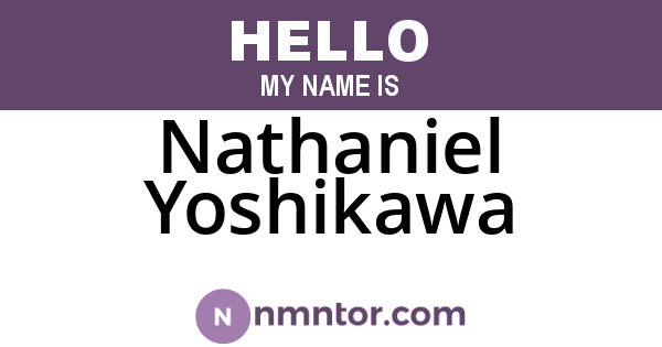 Nathaniel Yoshikawa