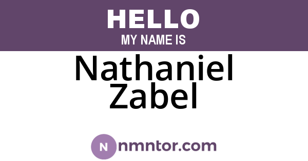Nathaniel Zabel