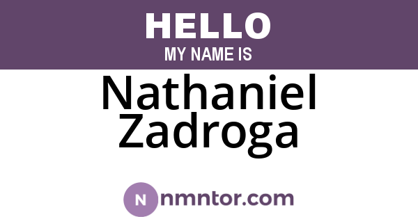 Nathaniel Zadroga