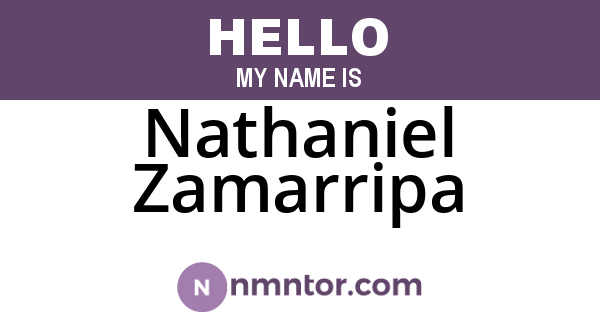 Nathaniel Zamarripa