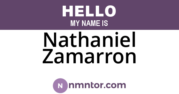 Nathaniel Zamarron
