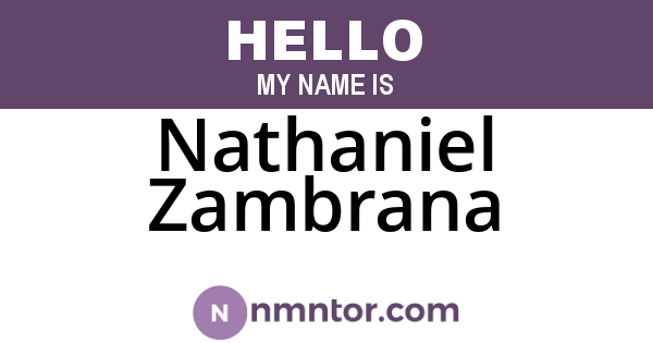 Nathaniel Zambrana