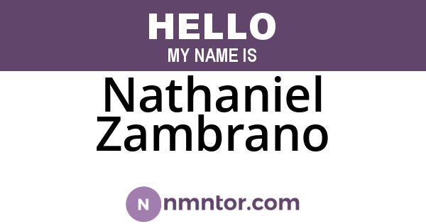 Nathaniel Zambrano