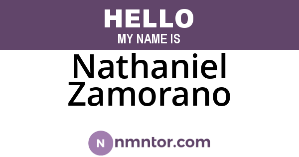 Nathaniel Zamorano