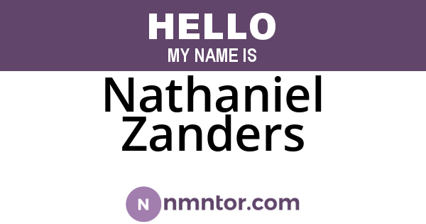 Nathaniel Zanders