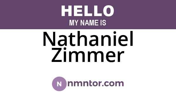 Nathaniel Zimmer